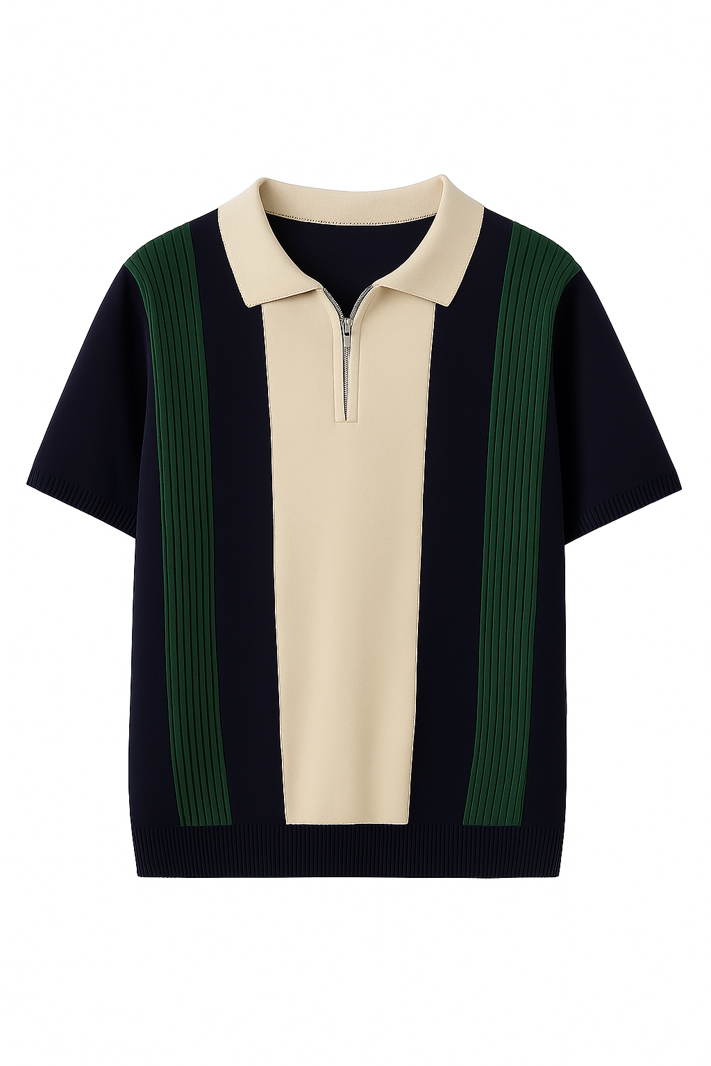 Blusa Polo Masculina Meio Zip