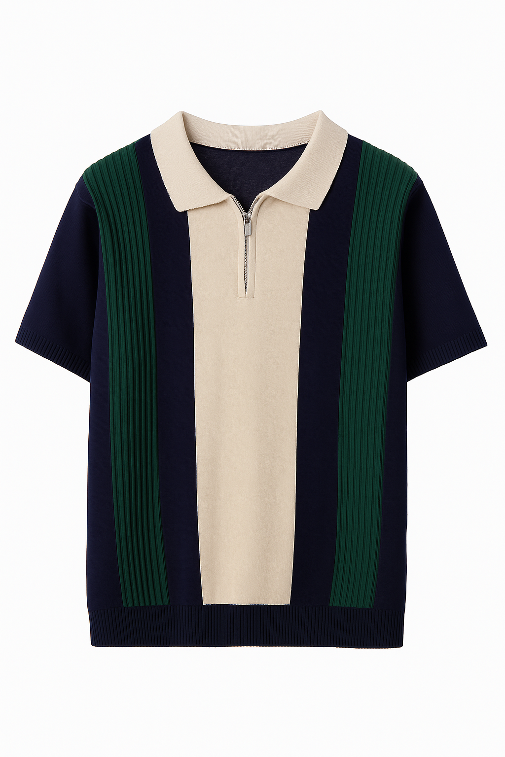 Blusa Polo Masculina Meio Zip