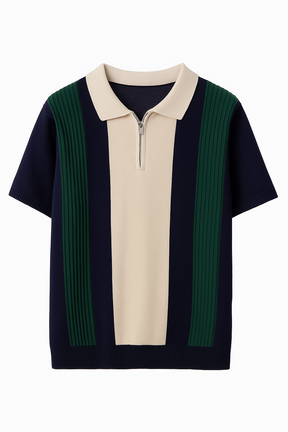 Blusa Polo Masculina Meio Zip