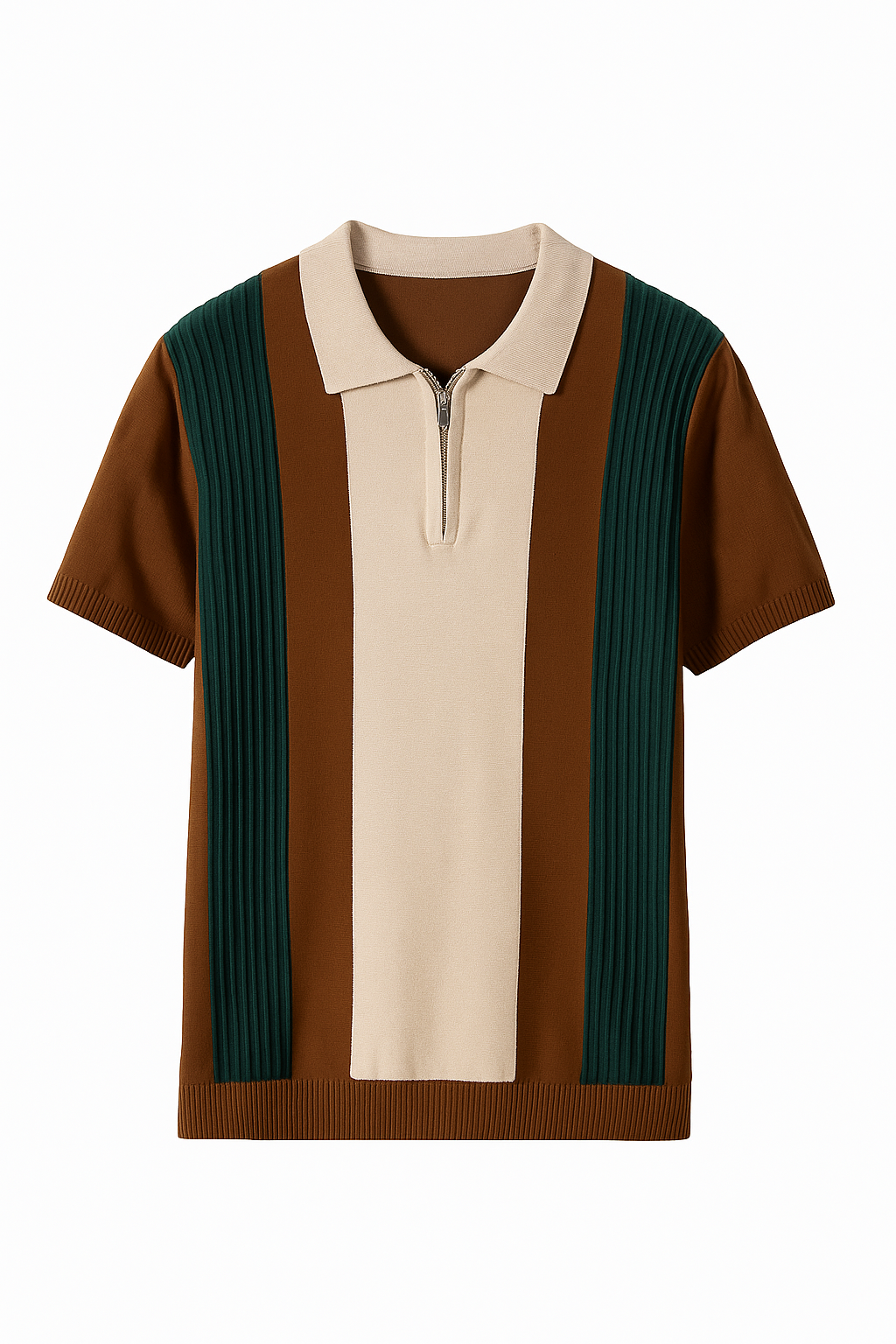 Blusa Polo Masculina Meio Zip