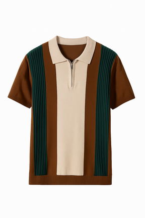 Blusa Polo Masculina Meio Zip