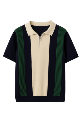 Blusa Polo Masculina Meio Zip