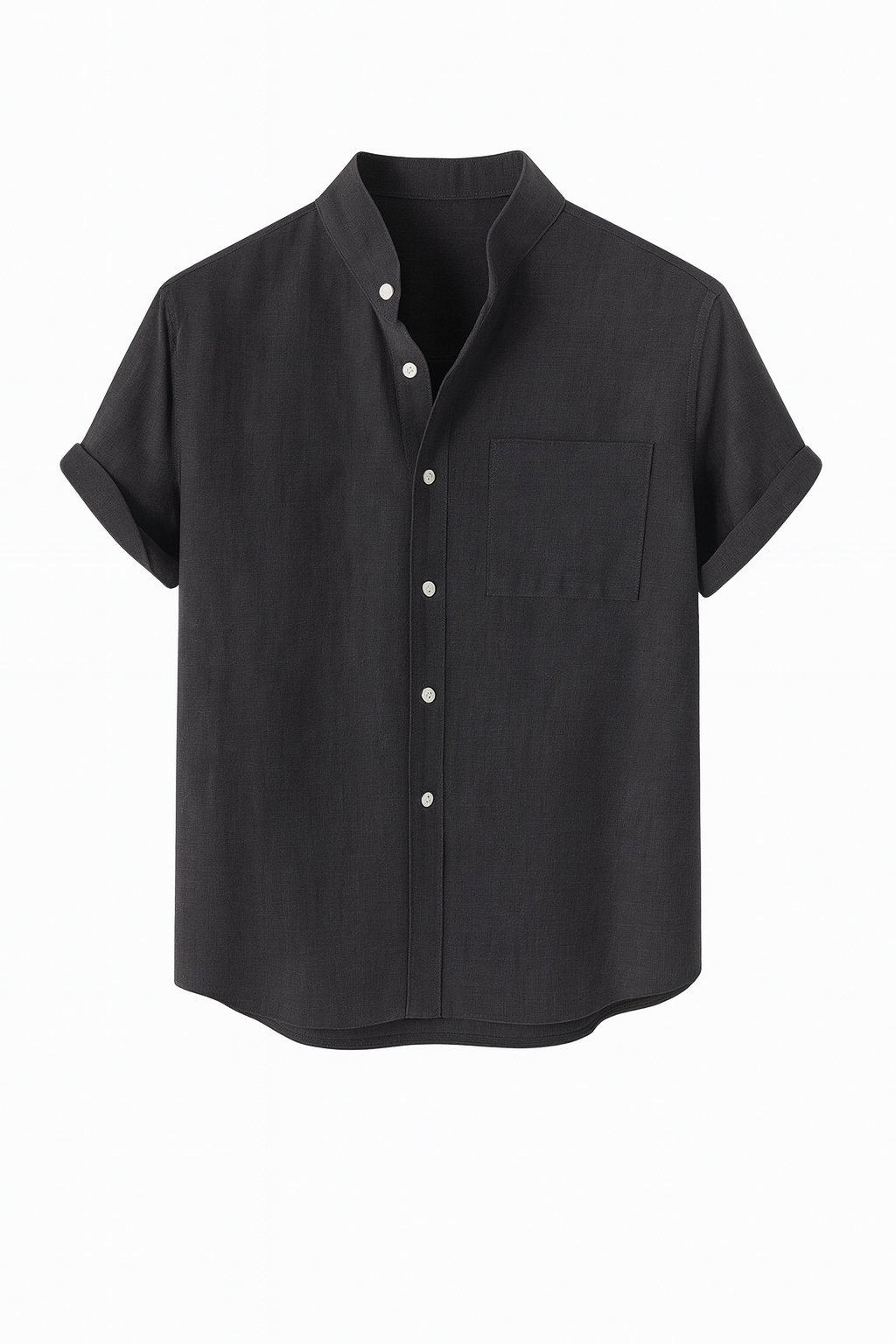 Camisa De Linho Masculina Com Bolso