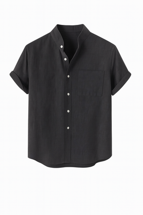 Camisa De Linho Masculina Com Bolso