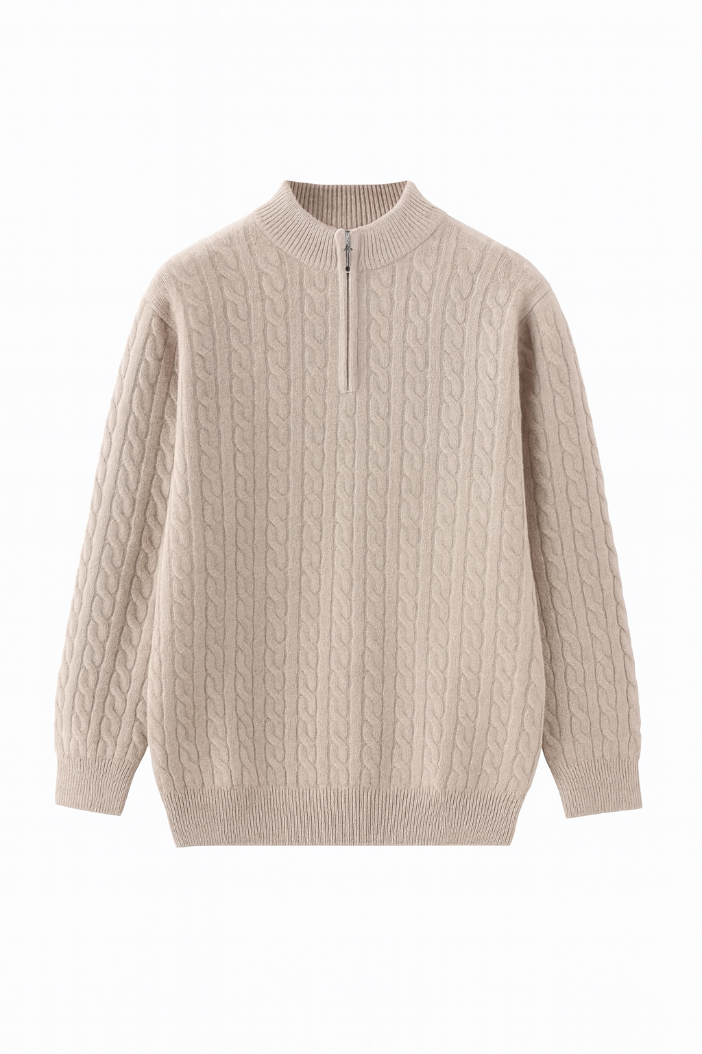 Suéter Masculino com Meio Zíper