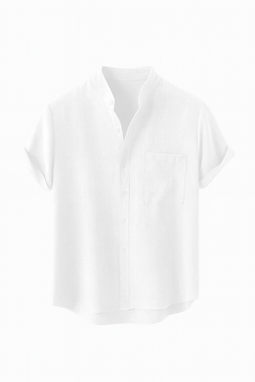 Camisa De Linho Masculina Com Bolso