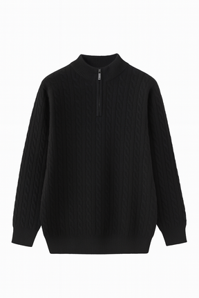 Suéter Masculino com Meio Zíper