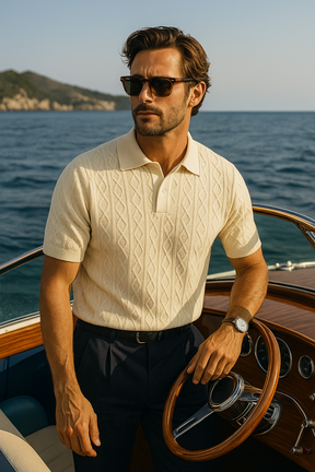 Camisa Polo Masculina Manga Curta Algodão Egípcio